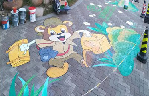  霍邱夏季画地面彩绘会遇到的问题