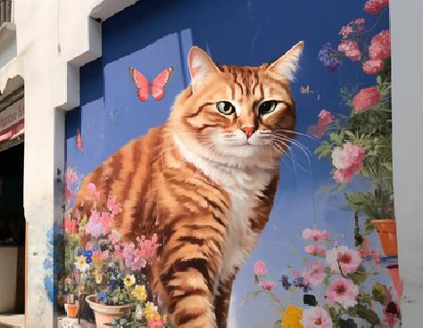  霍邱自己绘制有个性的手绘墙