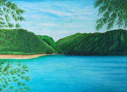  霍邱在墙绘中，如何绘画绿水青山？